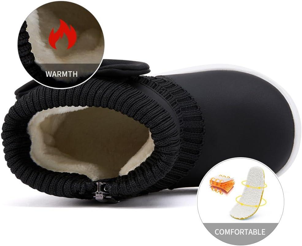 imageBMCiTYBM Baby Girls Boys Boots High Top First Walking ShoesBowknot Black