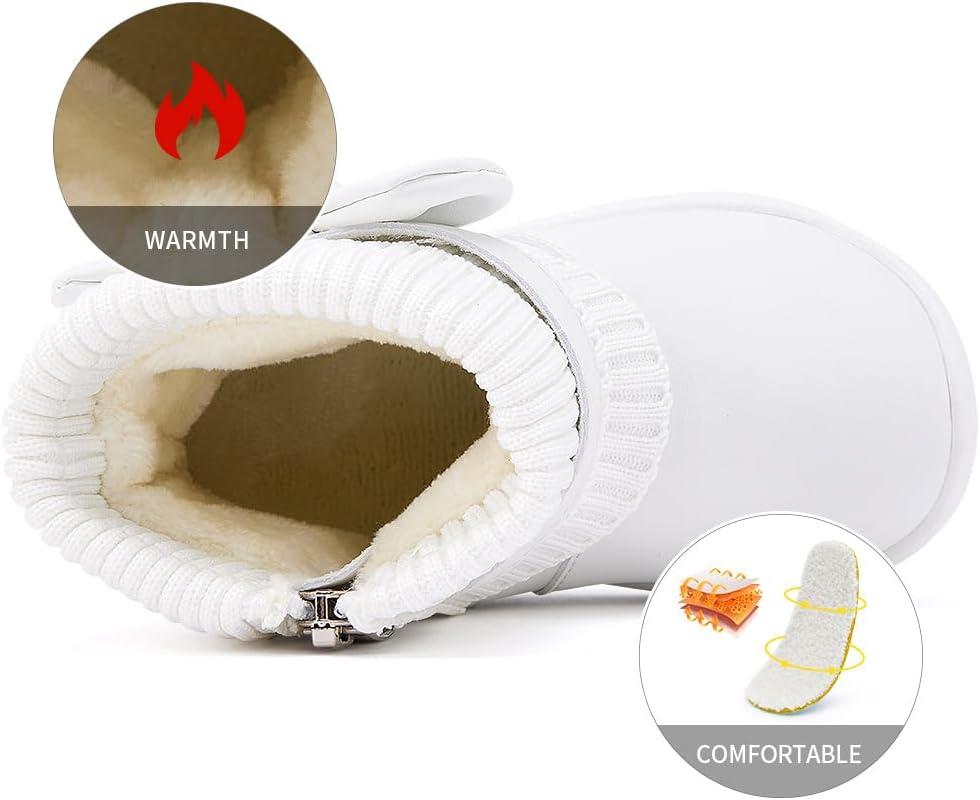 imageBMCiTYBM Baby Girls Boys Boots High Top First Walking ShoesBowknot White
