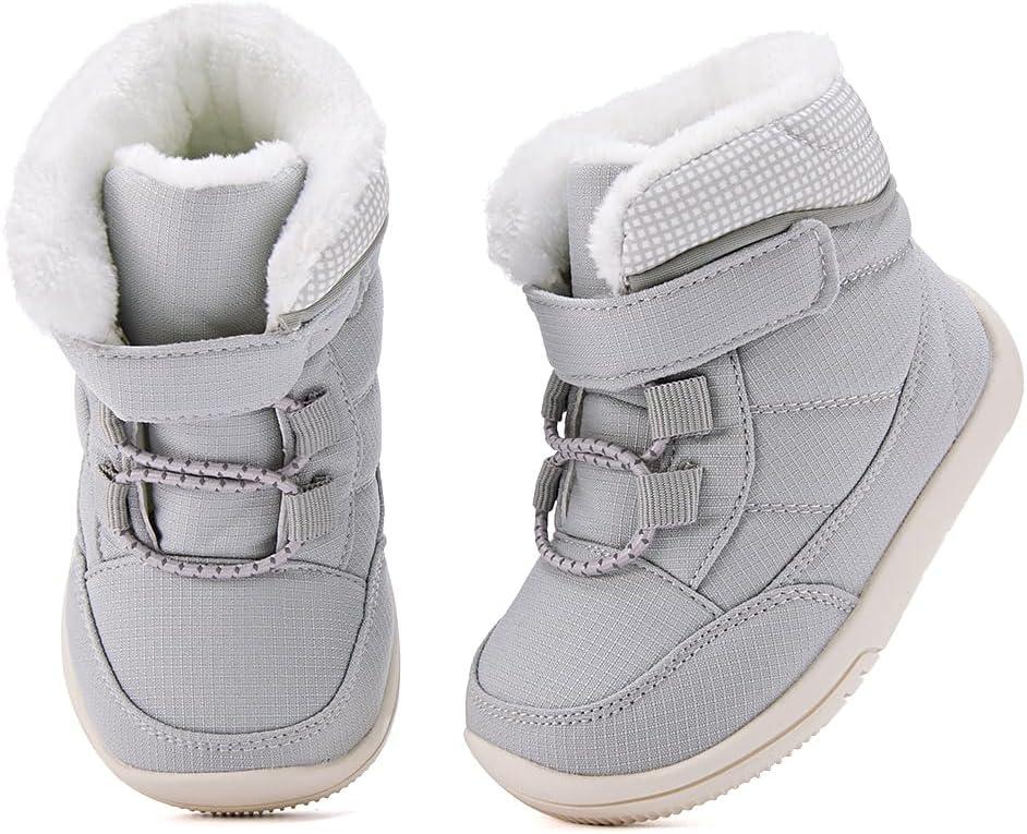 imageBMCiTYBM Baby Girls Boys Boots High Top First Walking ShoesDark Grey