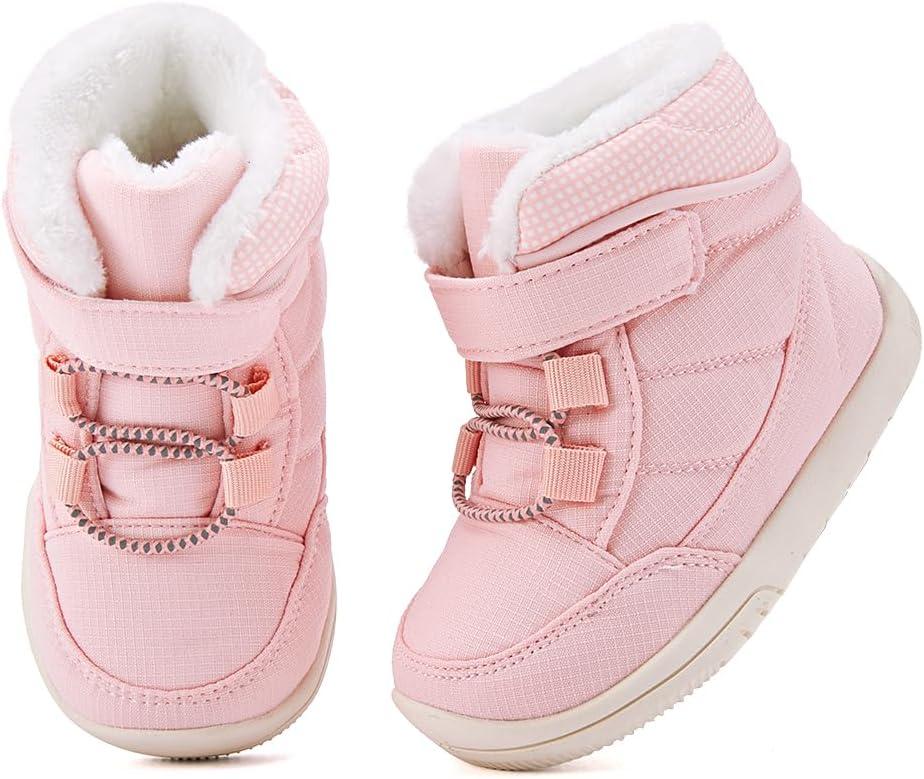 imageBMCiTYBM Baby Girls Boys Boots High Top First Walking ShoesDark Pink