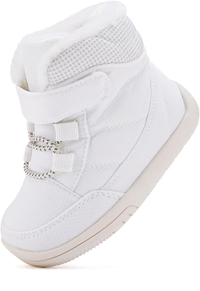 imageBMCiTYBM Baby Girls Boys Boots High Top First Walking ShoesDark White