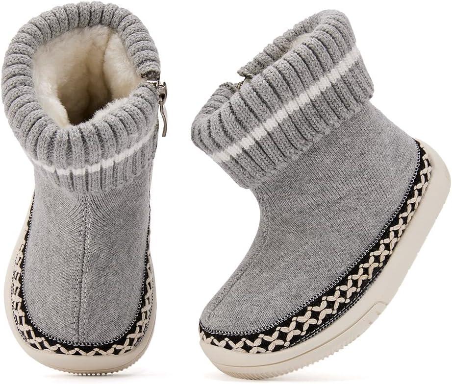 imageBMCiTYBM Baby Girls Boys Boots High Top First Walking ShoesWhite Grey