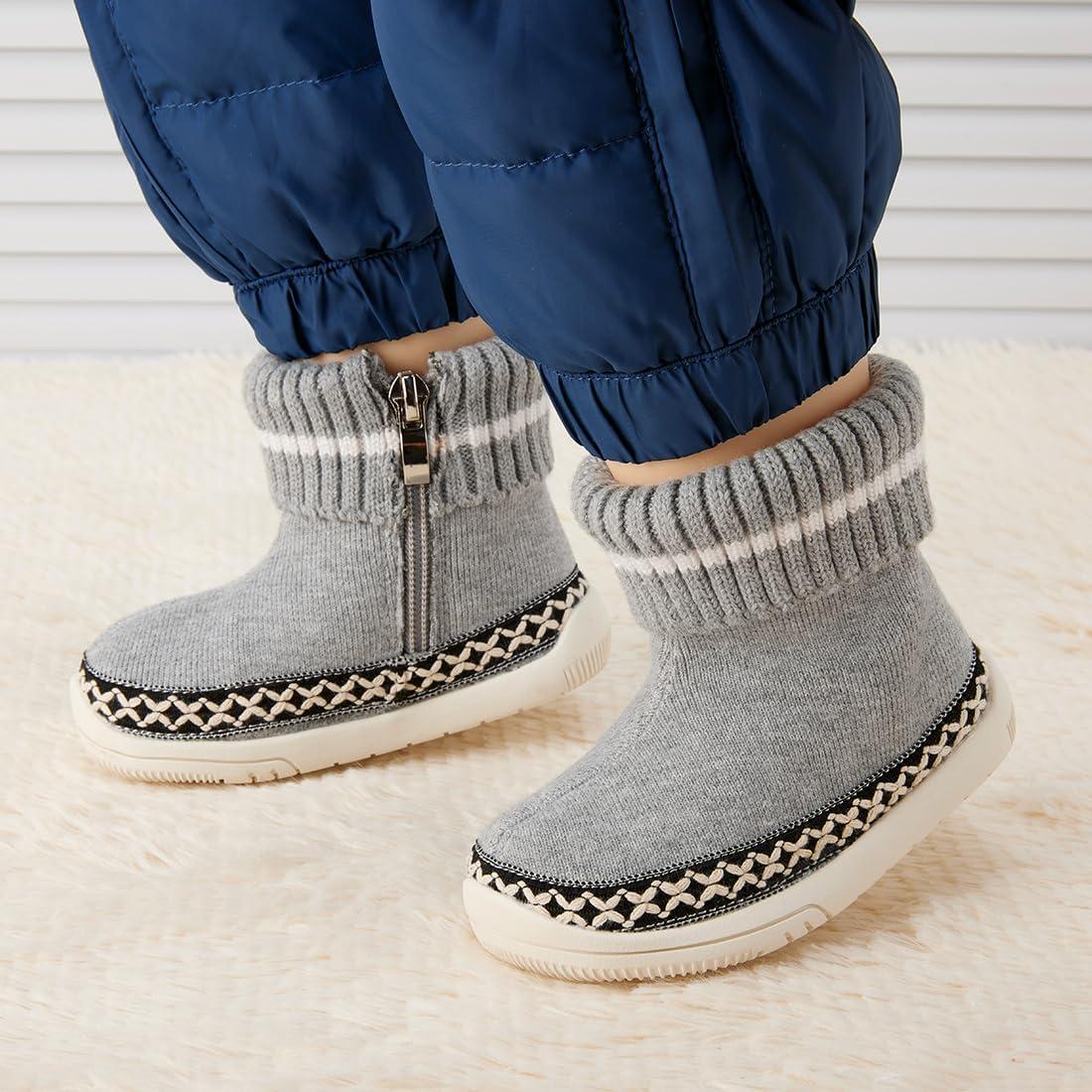 imageBMCiTYBM Baby Girls Boys Boots High Top First Walking ShoesWhite Grey