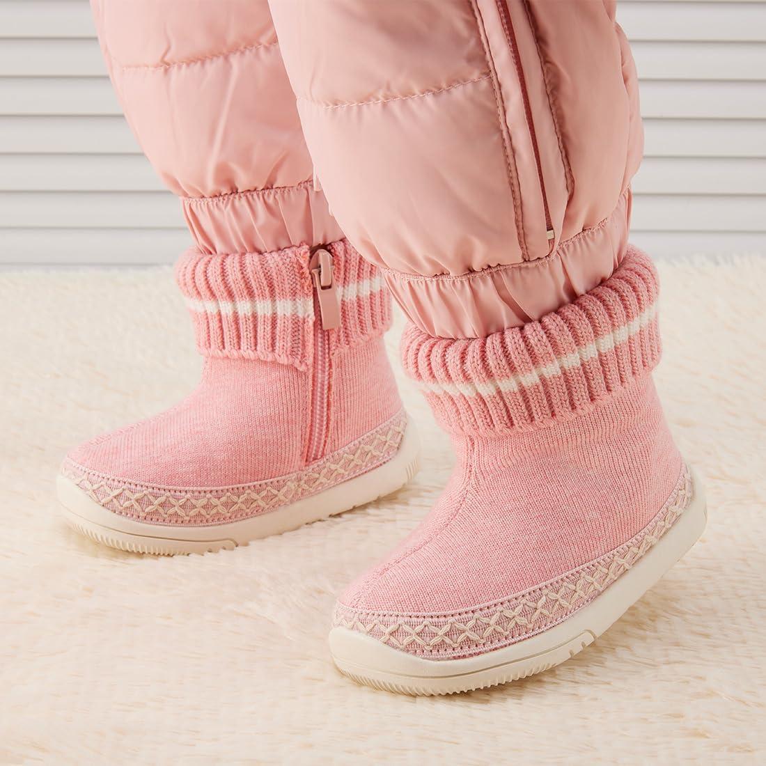 imageBMCiTYBM Baby Girls Boys Boots High Top First Walking ShoesWhite Pink