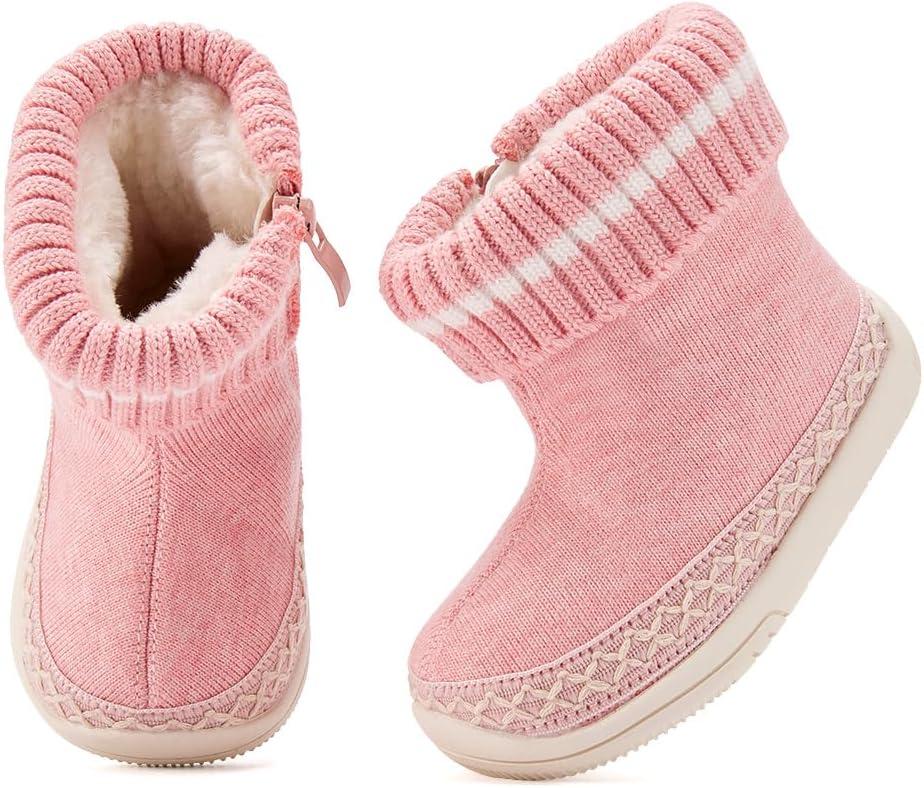 imageBMCiTYBM Baby Girls Boys Boots High Top First Walking ShoesWhite Pink