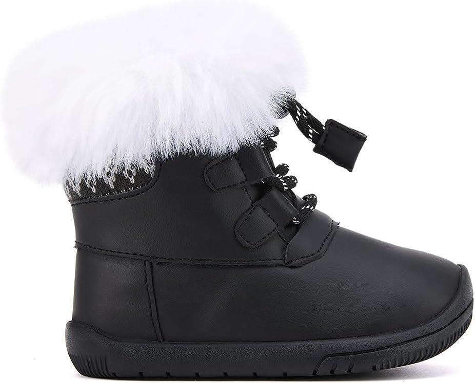 imageBMCiTYBM Baby Girls Boys Boots High Top First Walking ShoesZipper Black