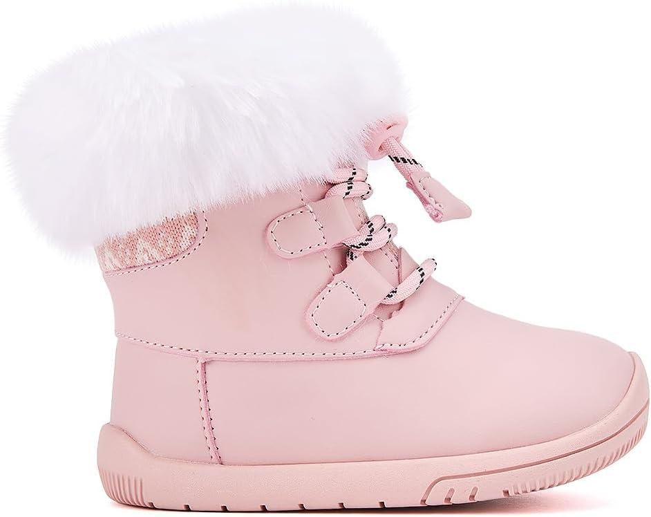 imageBMCiTYBM Baby Girls Boys Boots High Top First Walking ShoesZipper Pink