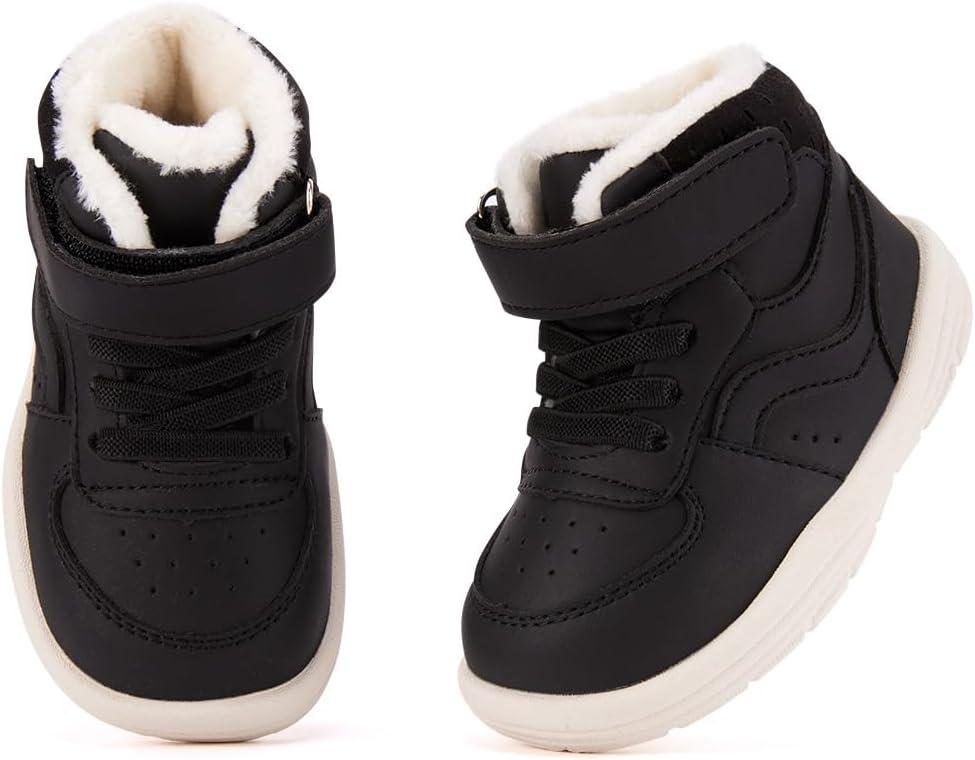 imageBMCiTYBM Baby Snow Boots Boys Girls Winter Infant Shoes AntiSlip 6 9 12 18 24 Months Faux FurBlack