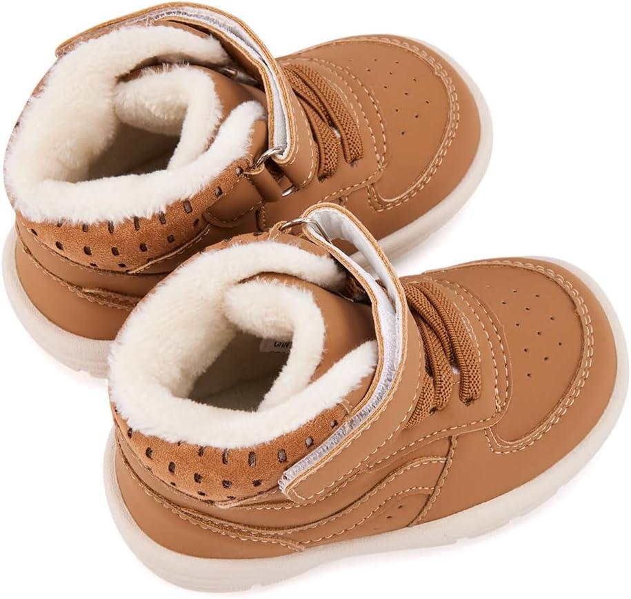 imageBMCiTYBM Baby Snow Boots Boys Girls Winter Infant Shoes AntiSlip 6 9 12 18 24 Months Faux FurCamel