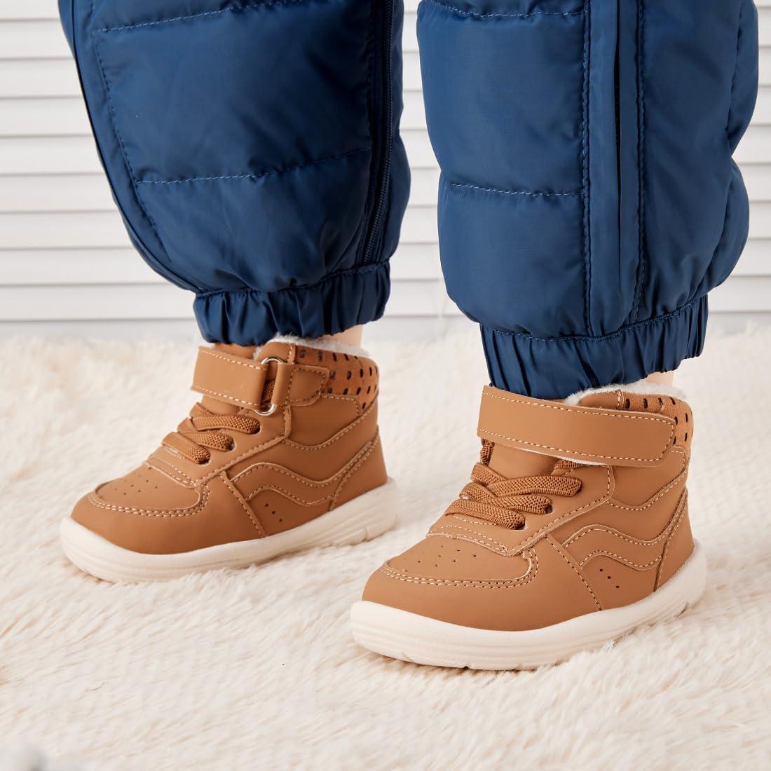 imageBMCiTYBM Baby Snow Boots Boys Girls Winter Infant Shoes AntiSlip 6 9 12 18 24 Months Faux FurCamel
