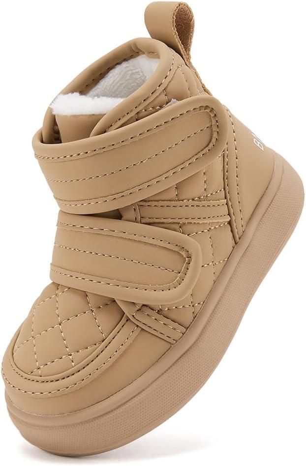 imageBMCiTYBM Baby Snow Boots Boys Girls Winter Infant Shoes AntiSlip 6 9 12 18 24 Months Faux FurLight Brown