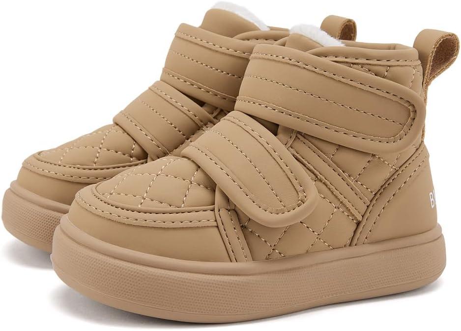 imageBMCiTYBM Baby Snow Boots Boys Girls Winter Infant Shoes AntiSlip 6 9 12 18 24 Months Faux FurLight Brown