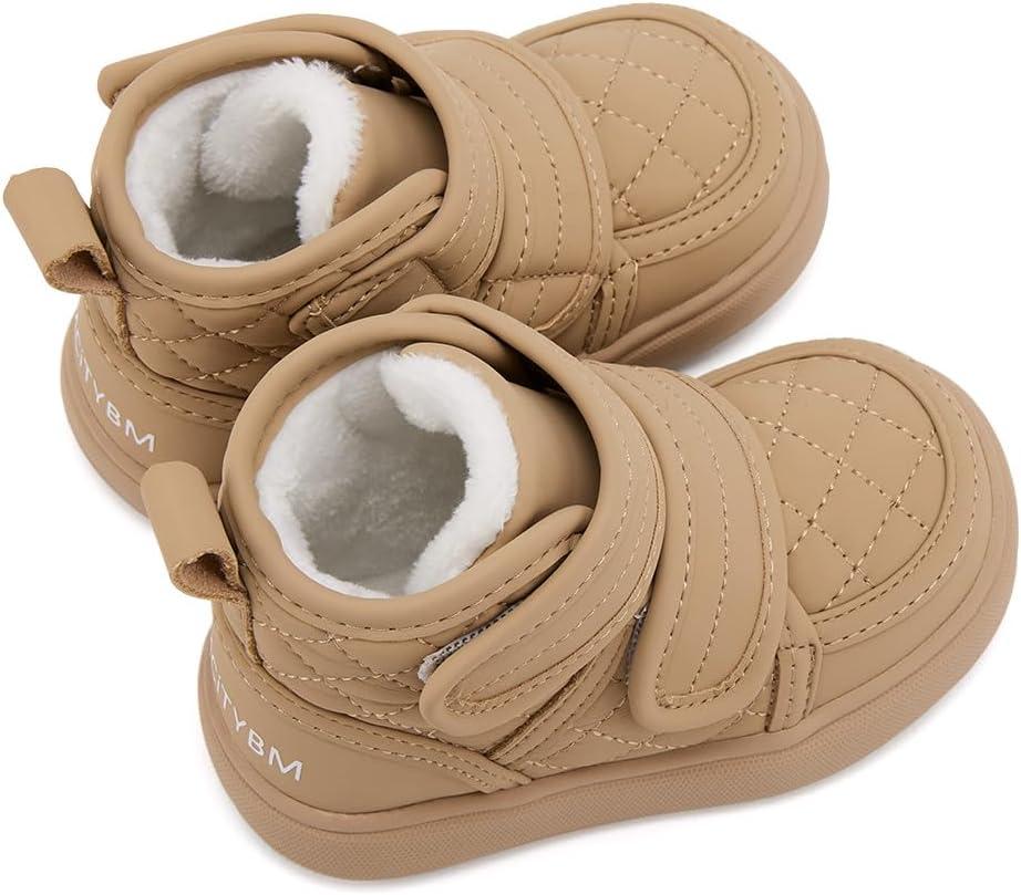 imageBMCiTYBM Baby Snow Boots Boys Girls Winter Infant Shoes AntiSlip 6 9 12 18 24 Months Faux FurLight Brown