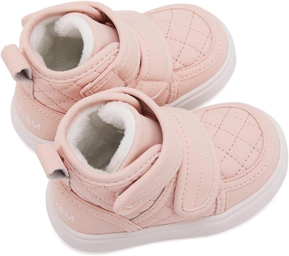 imageBMCiTYBM Baby Snow Boots Boys Girls Winter Infant Shoes AntiSlip 6 9 12 18 24 Months Faux FurLight Pink
