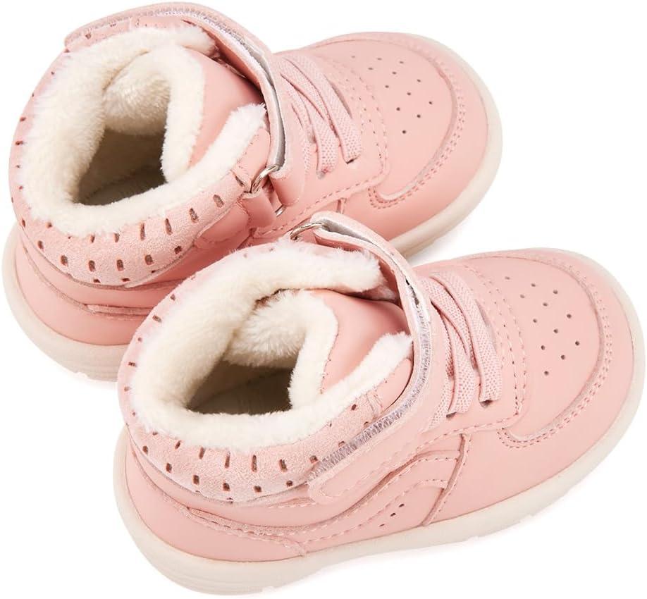imageBMCiTYBM Baby Snow Boots Boys Girls Winter Infant Shoes AntiSlip 6 9 12 18 24 Months Faux FurPink