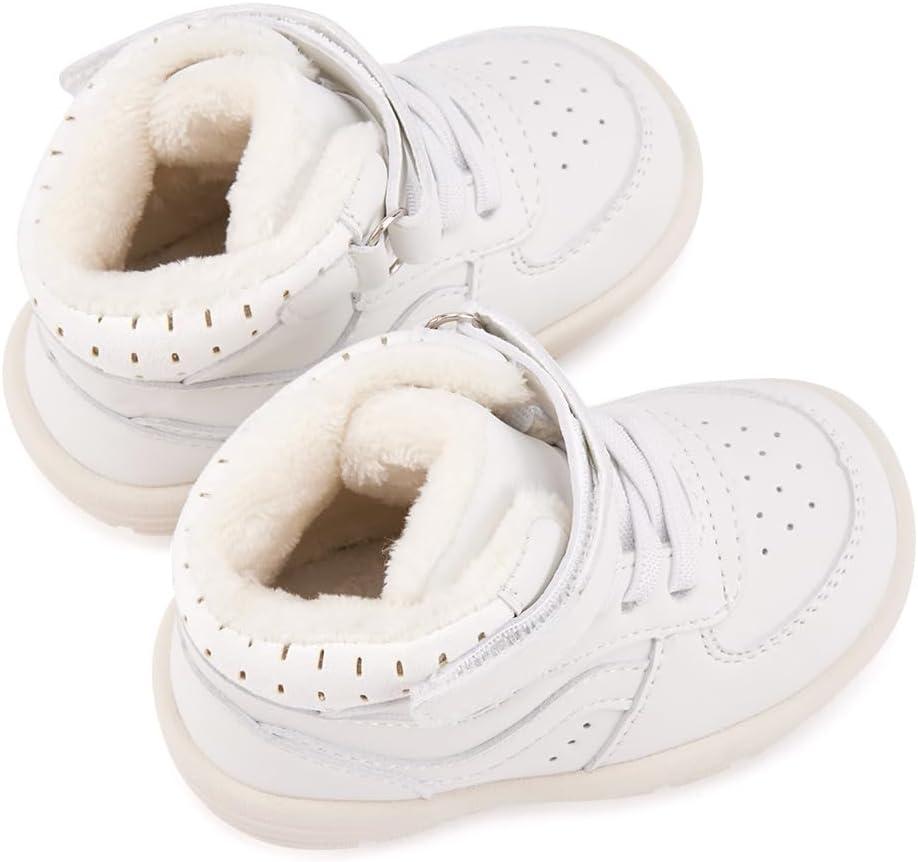 imageBMCiTYBM Baby Snow Boots Boys Girls Winter Infant Shoes AntiSlip 6 9 12 18 24 Months Faux FurWhite