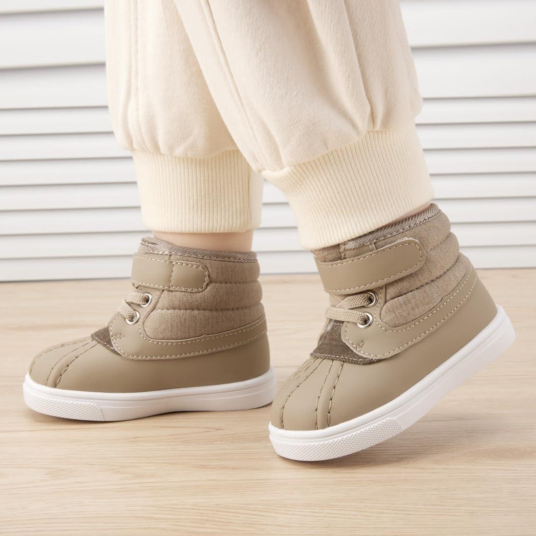 imageBMCiTYBM Baby Snow Boots Boys Girls Winter Infant Shoes AntiSlip 6 9 12 18 24 Months Faux FurYarns Camel