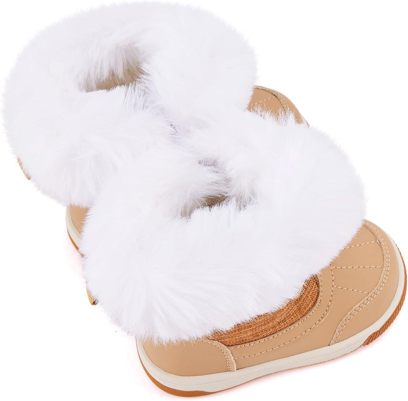 imageBMCiTYBM Toddler Boy Girl Snow Boots Waterproof Winter Warm Shoes Baby High Top Nonslip Lightweight Outdoor Sneakers for Cold Weather InfantToddlerAcamel