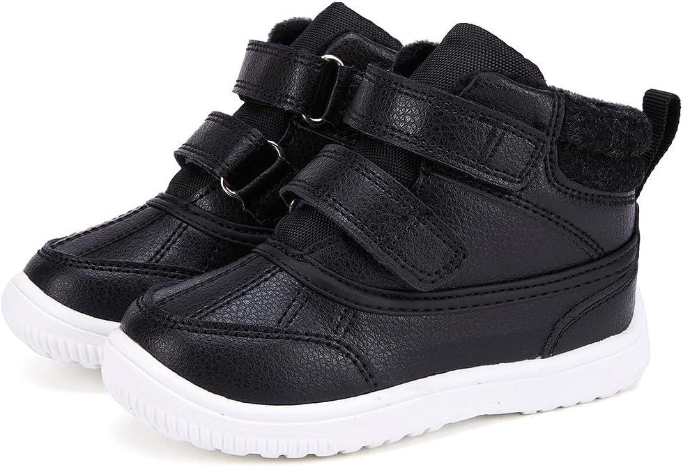 imageBMCiTYBM Toddler Snow Boots Boys Girls Winter Waterproof Shoes Cold Weather OutdoorBlack