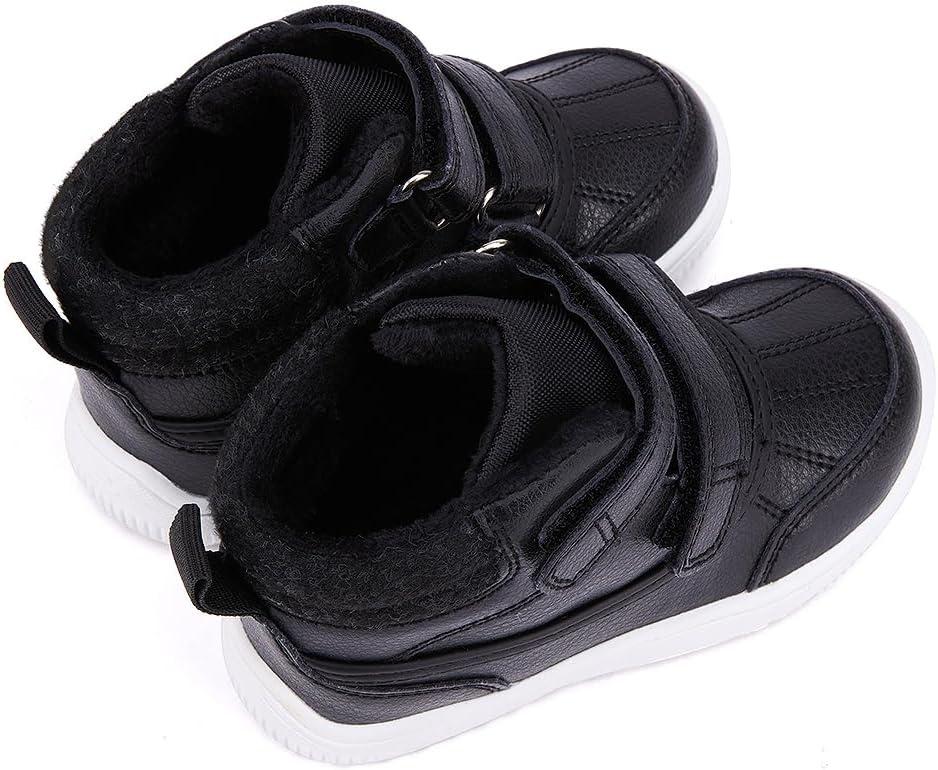 imageBMCiTYBM Toddler Snow Boots Boys Girls Winter Waterproof Shoes Cold Weather OutdoorBlack
