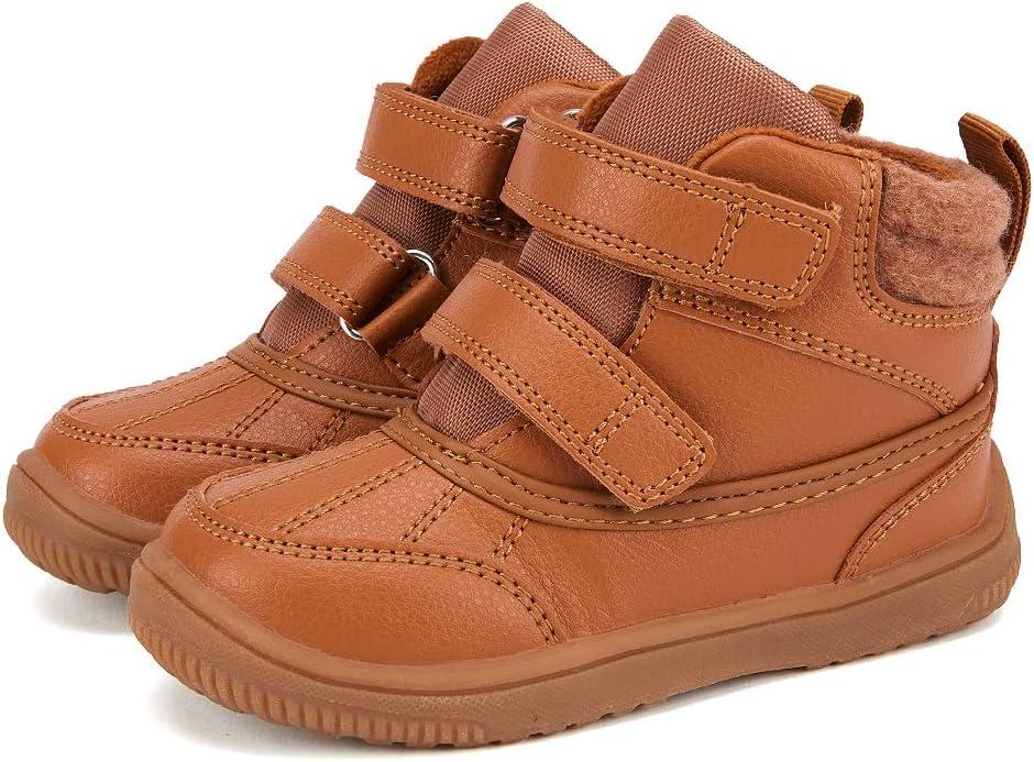 imageBMCiTYBM Toddler Snow Boots Boys Girls Winter Waterproof Shoes Cold Weather OutdoorBrown