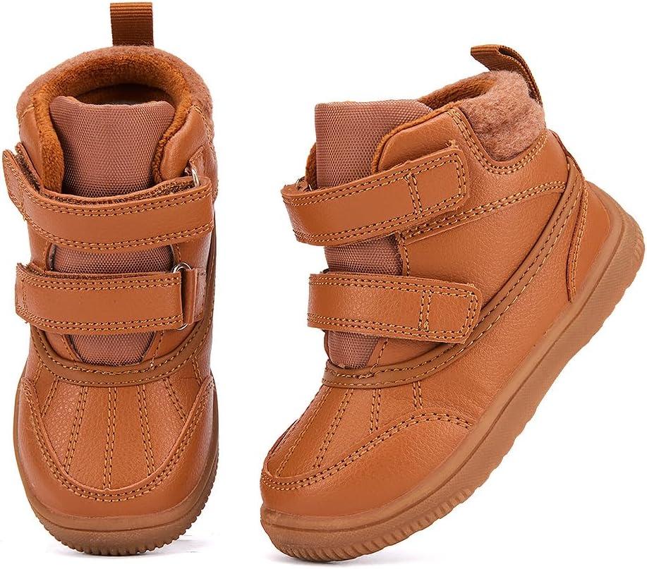 imageBMCiTYBM Toddler Snow Boots Boys Girls Winter Waterproof Shoes Cold Weather OutdoorBrown
