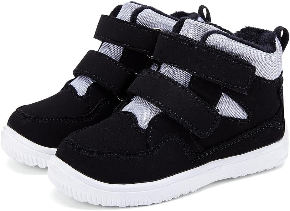 imageBMCiTYBM Toddler Snow Boots Boys Girls Winter Waterproof Shoes Cold Weather OutdoorDark Black