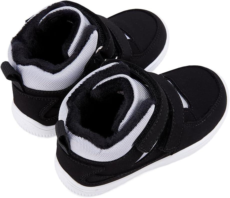 imageBMCiTYBM Toddler Snow Boots Boys Girls Winter Waterproof Shoes Cold Weather OutdoorDark Black