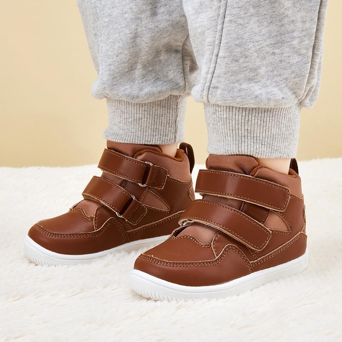 imageBMCiTYBM Toddler Snow Boots Boys Girls Winter Waterproof Shoes Cold Weather OutdoorDark Brown