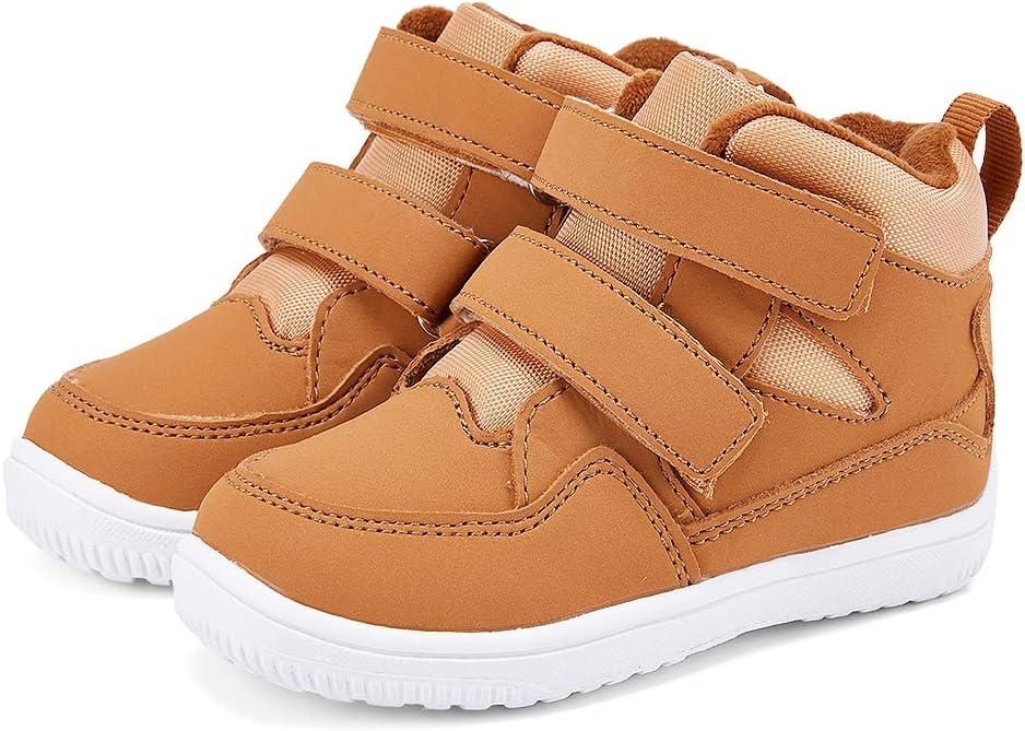 imageBMCiTYBM Toddler Snow Boots Boys Girls Winter Waterproof Shoes Cold Weather OutdoorDark Camel