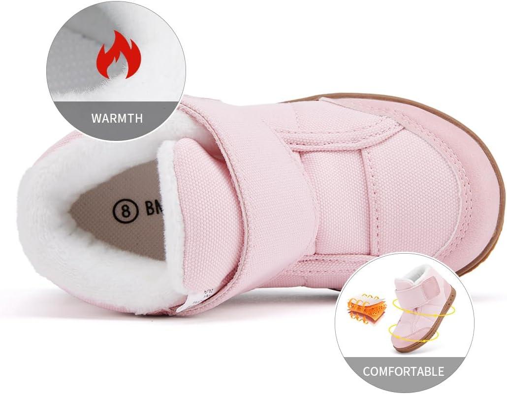 imageBMCiTYBM Toddler Snow Boots Boys Girls Winter Waterproof Shoes Cold Weather OutdoorFur Pink