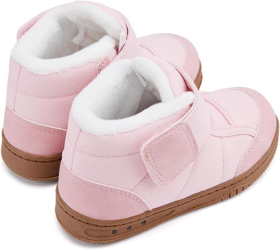 imageBMCiTYBM Toddler Snow Boots Boys Girls Winter Waterproof Shoes Cold Weather OutdoorFur Pink