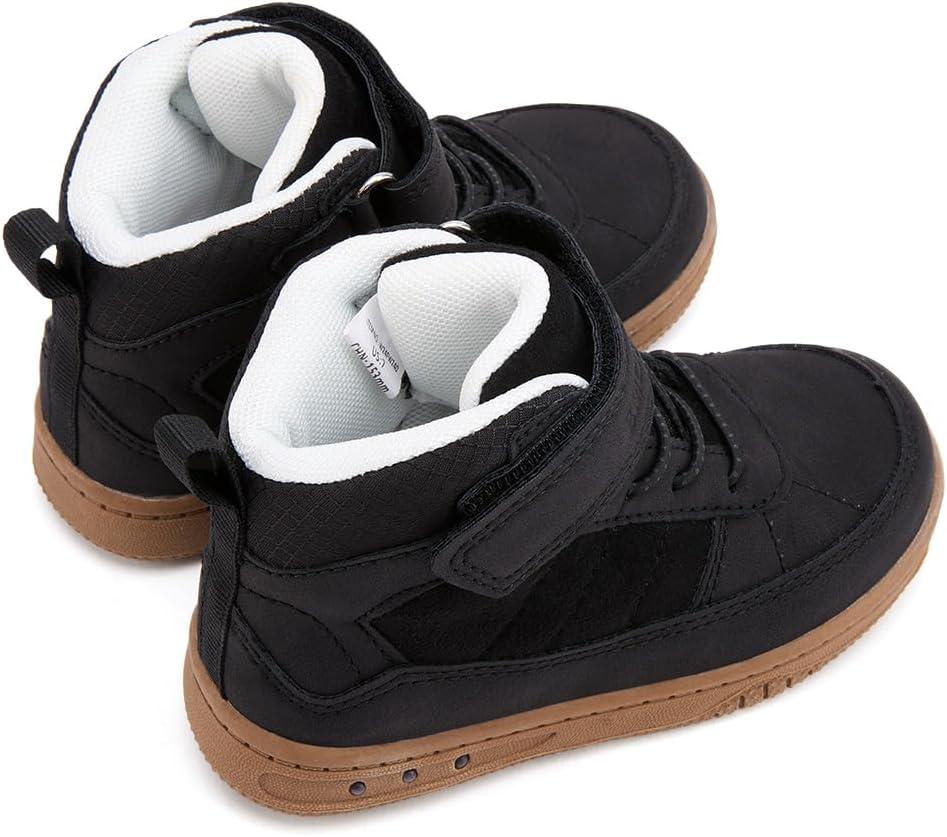 imageBMCiTYBM Toddler Snow Boots Boys Girls Winter Waterproof Shoes Cold Weather OutdoorLight Black