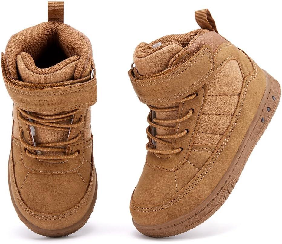 imageBMCiTYBM Toddler Snow Boots Boys Girls Winter Waterproof Shoes Cold Weather OutdoorLight Camel