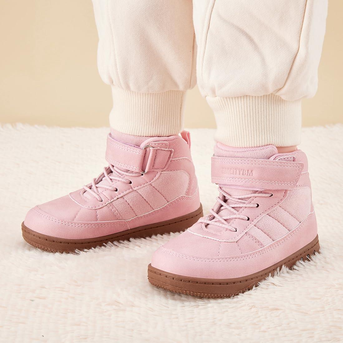 imageBMCiTYBM Toddler Snow Boots Boys Girls Winter Waterproof Shoes Cold Weather OutdoorLight Pink