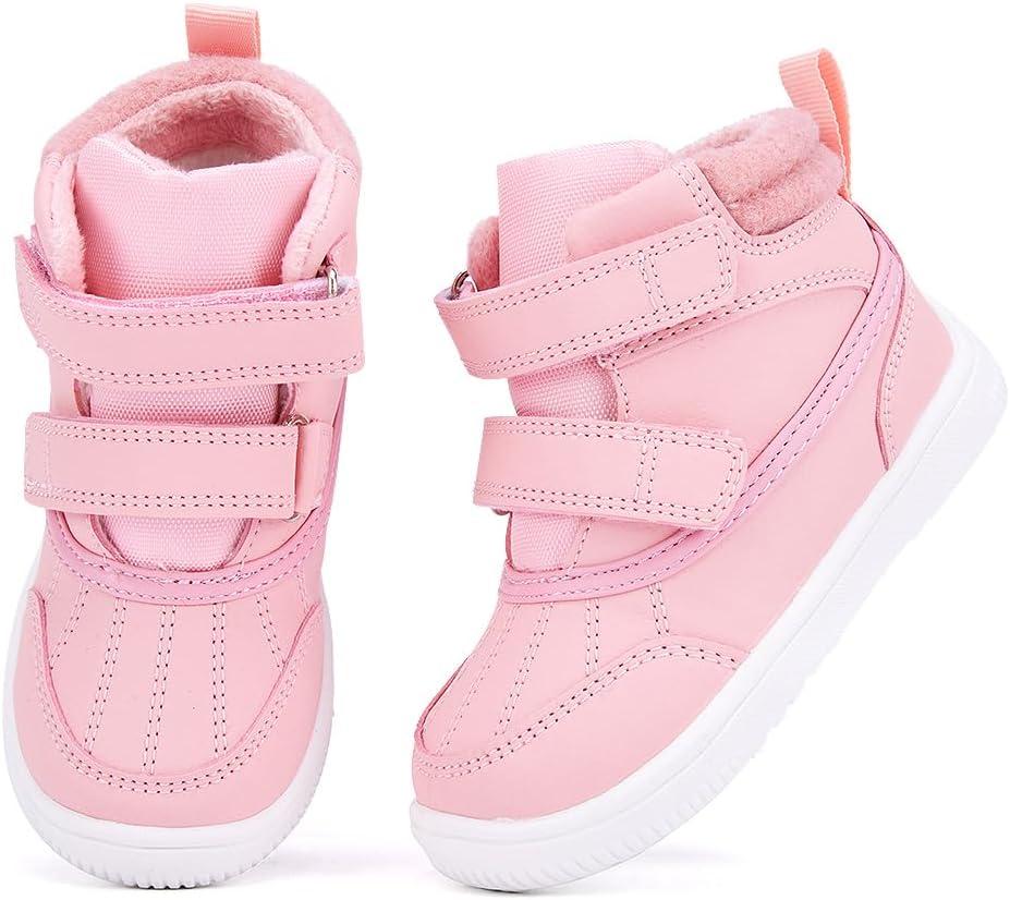 imageBMCiTYBM Toddler Snow Boots Boys Girls Winter Waterproof Shoes Cold Weather OutdoorPink