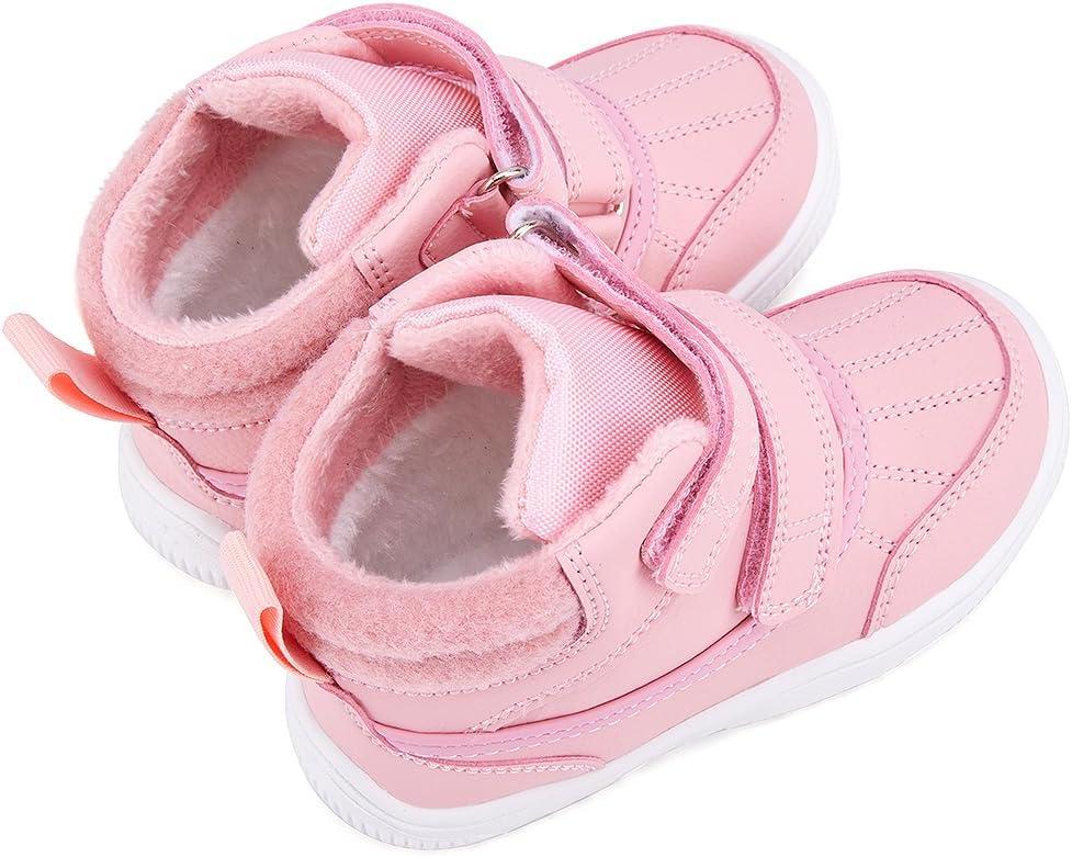 imageBMCiTYBM Toddler Snow Boots Boys Girls Winter Waterproof Shoes Cold Weather OutdoorPink