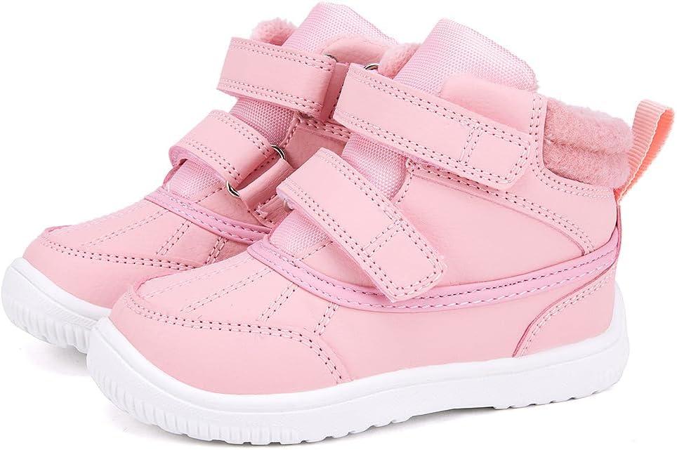 imageBMCiTYBM Toddler Snow Boots Boys Girls Winter Waterproof Shoes Cold Weather OutdoorPink