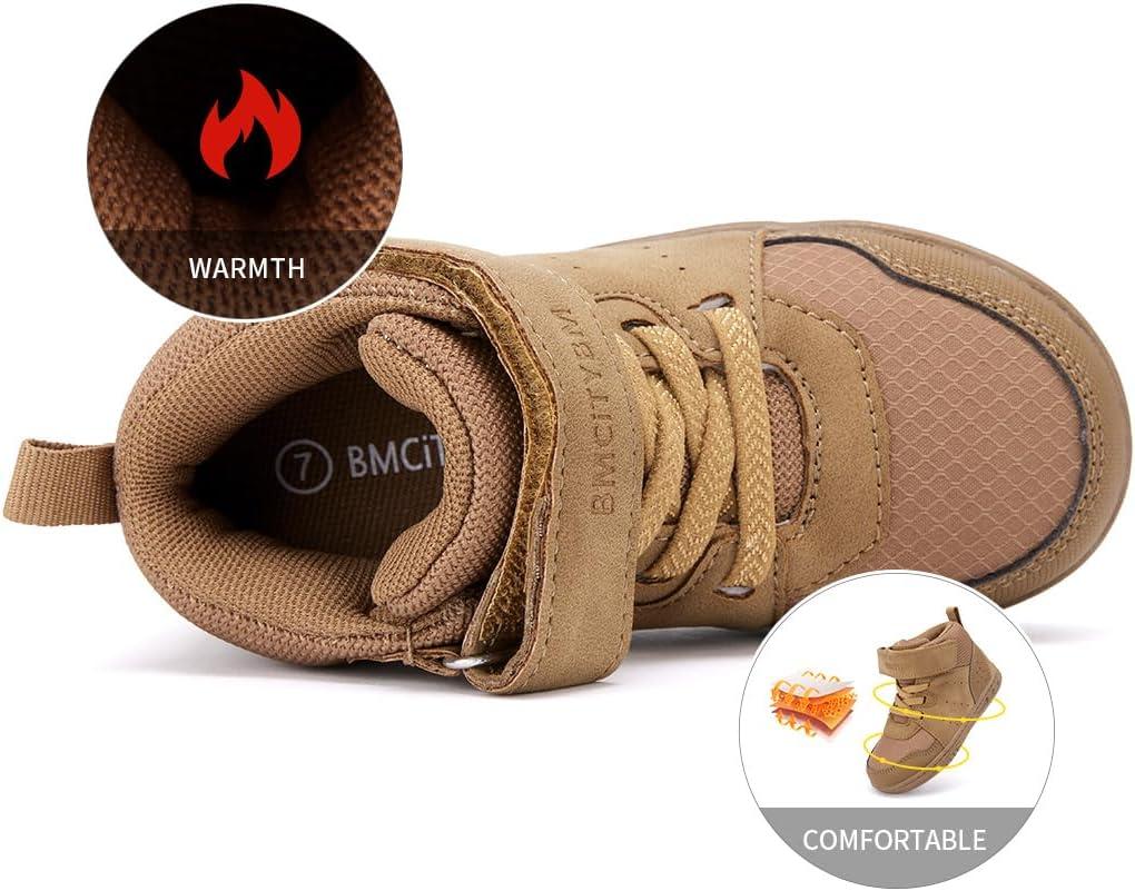 imageBMCiTYBM Toddler Snow Boots Boys Girls Winter Waterproof Shoes Cold Weather OutdoorSolid Brown