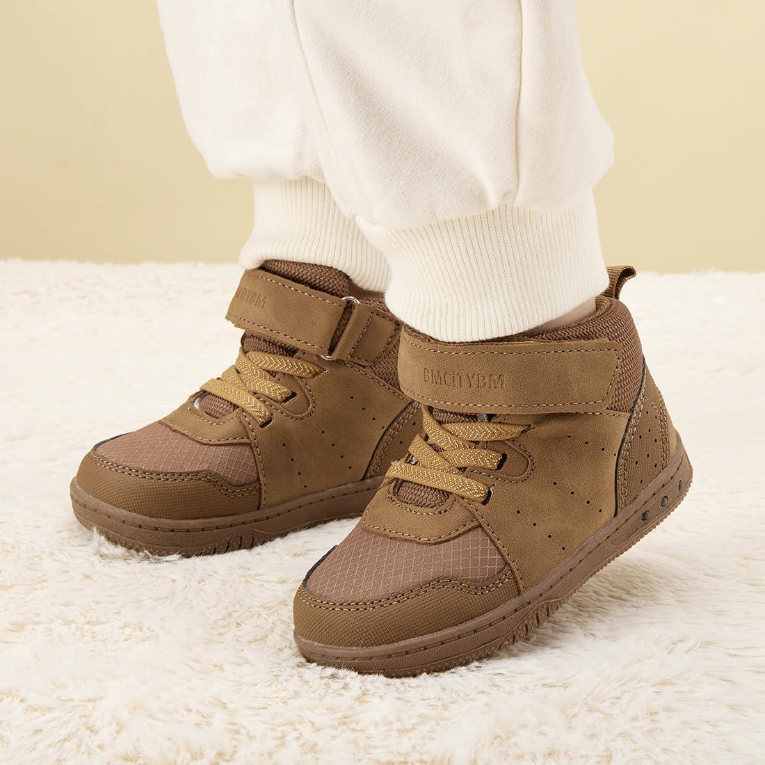 imageBMCiTYBM Toddler Snow Boots Boys Girls Winter Waterproof Shoes Cold Weather OutdoorSolid Brown