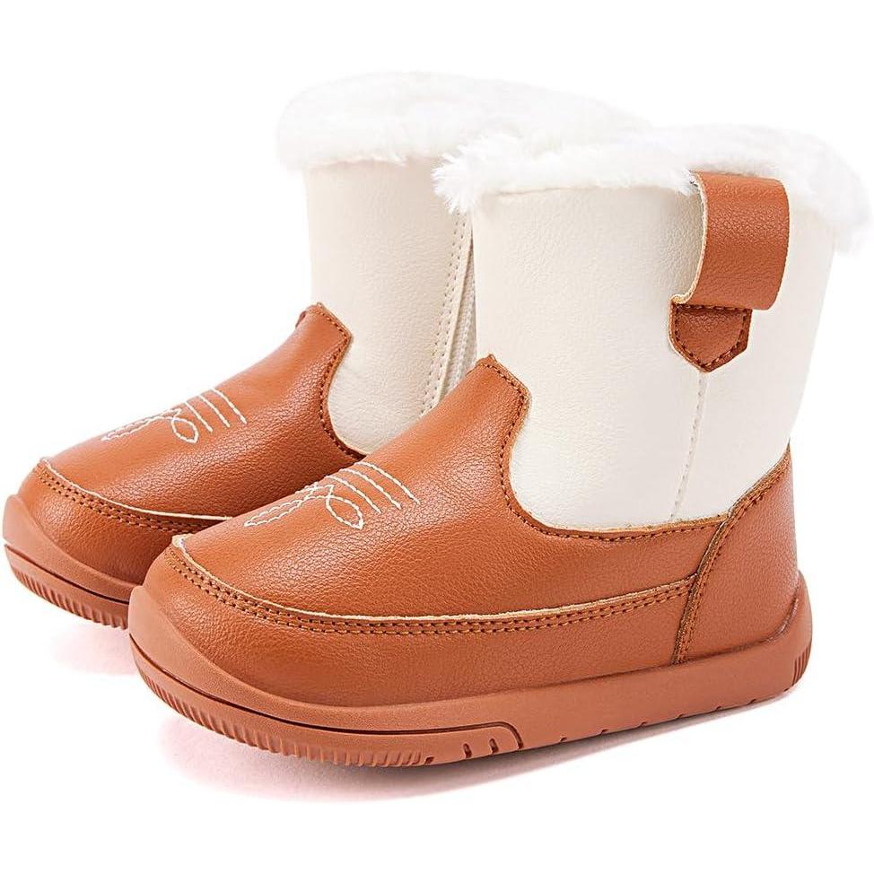 imageBMCiTYBM Baby Girls Boys Boots High Top First Walking Shoes1brownWhite