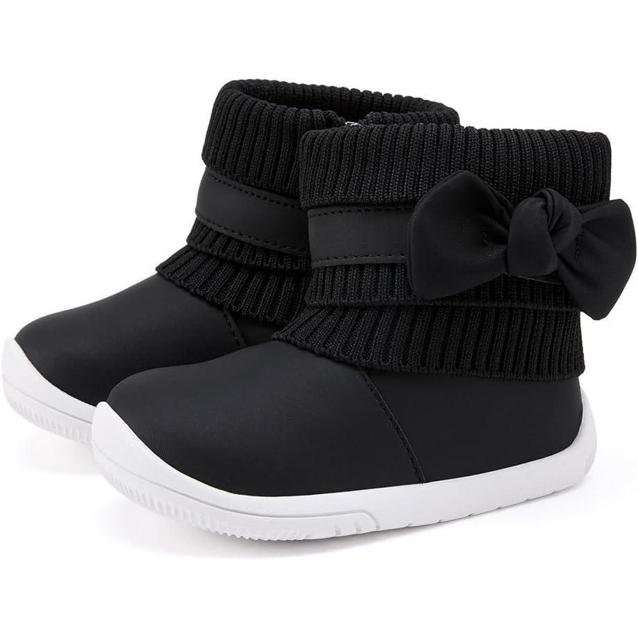 imageBMCiTYBM Baby Girls Boys Boots High Top First Walking ShoesBowknot Black