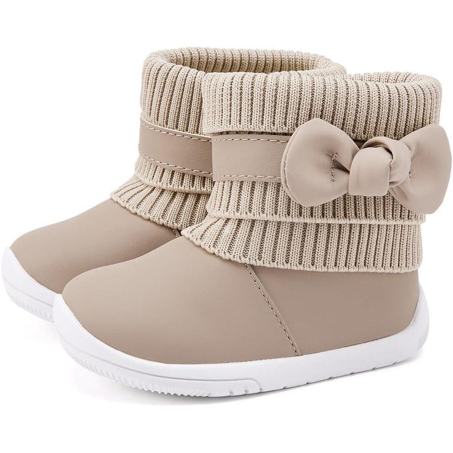 imageBMCiTYBM Baby Girls Boys Boots High Top First Walking ShoesBowknot Camel