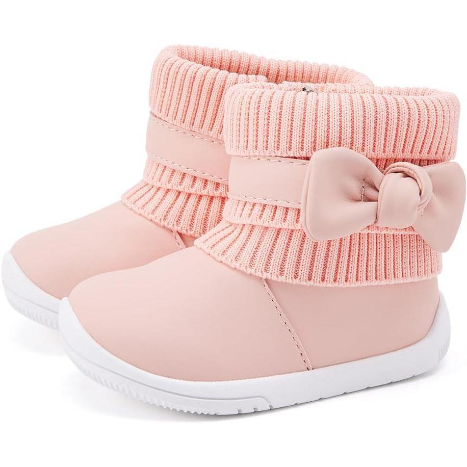 imageBMCiTYBM Baby Girls Boys Boots High Top First Walking ShoesBowknot Pink
