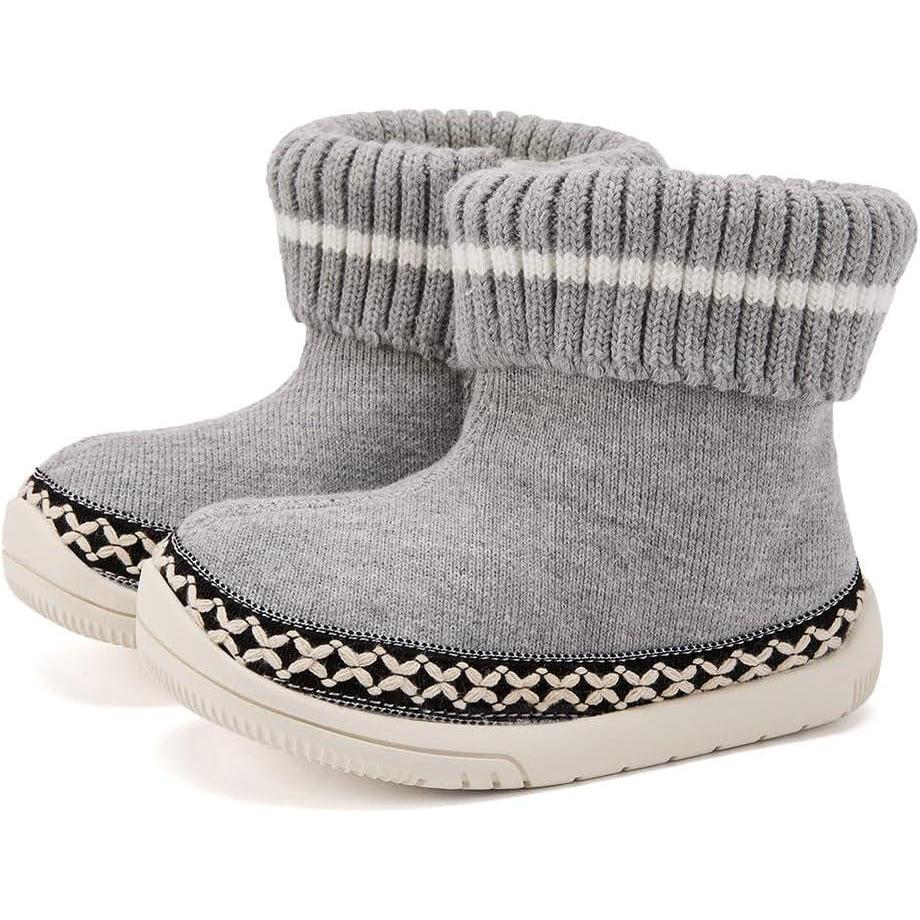 imageBMCiTYBM Baby Girls Boys Boots High Top First Walking ShoesWhite Grey