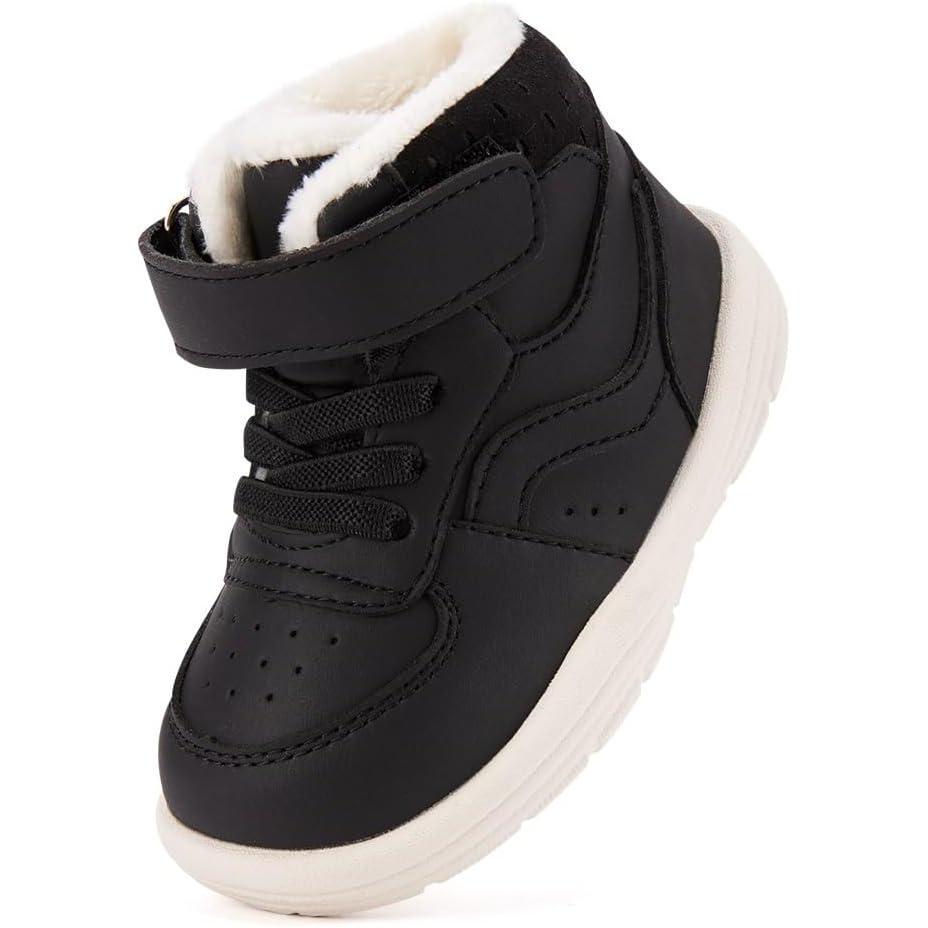 imageBMCiTYBM Baby Snow Boots Boys Girls Winter Infant Shoes AntiSlip 6 9 12 18 24 Months Faux FurBlack