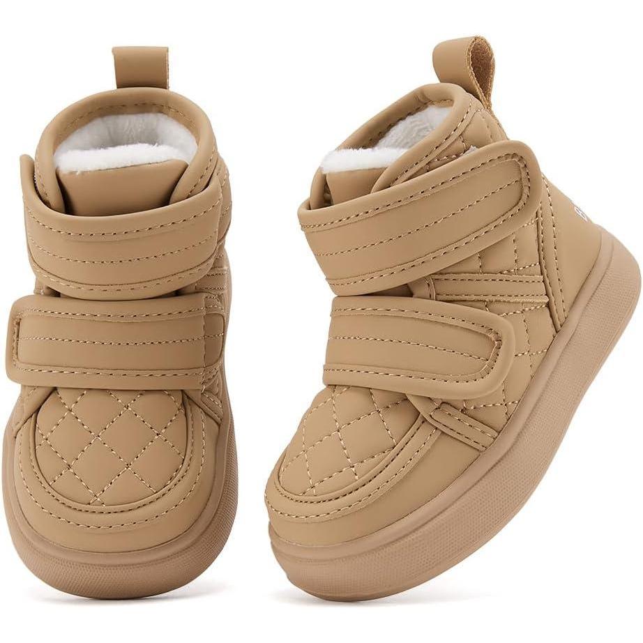 imageBMCiTYBM Baby Snow Boots Boys Girls Winter Infant Shoes AntiSlip 6 9 12 18 24 Months Faux FurLight Brown
