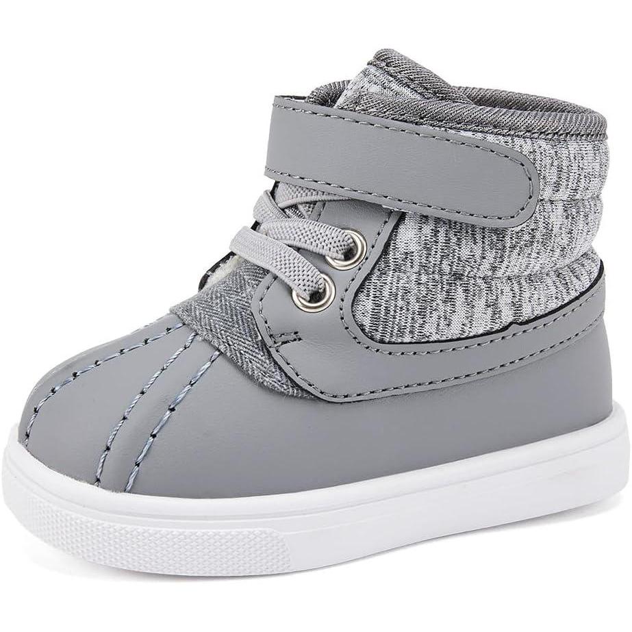 imageBMCiTYBM Baby Snow Boots Boys Girls Winter Infant Shoes AntiSlip 6 9 12 18 24 Months Faux FurYarns Grey