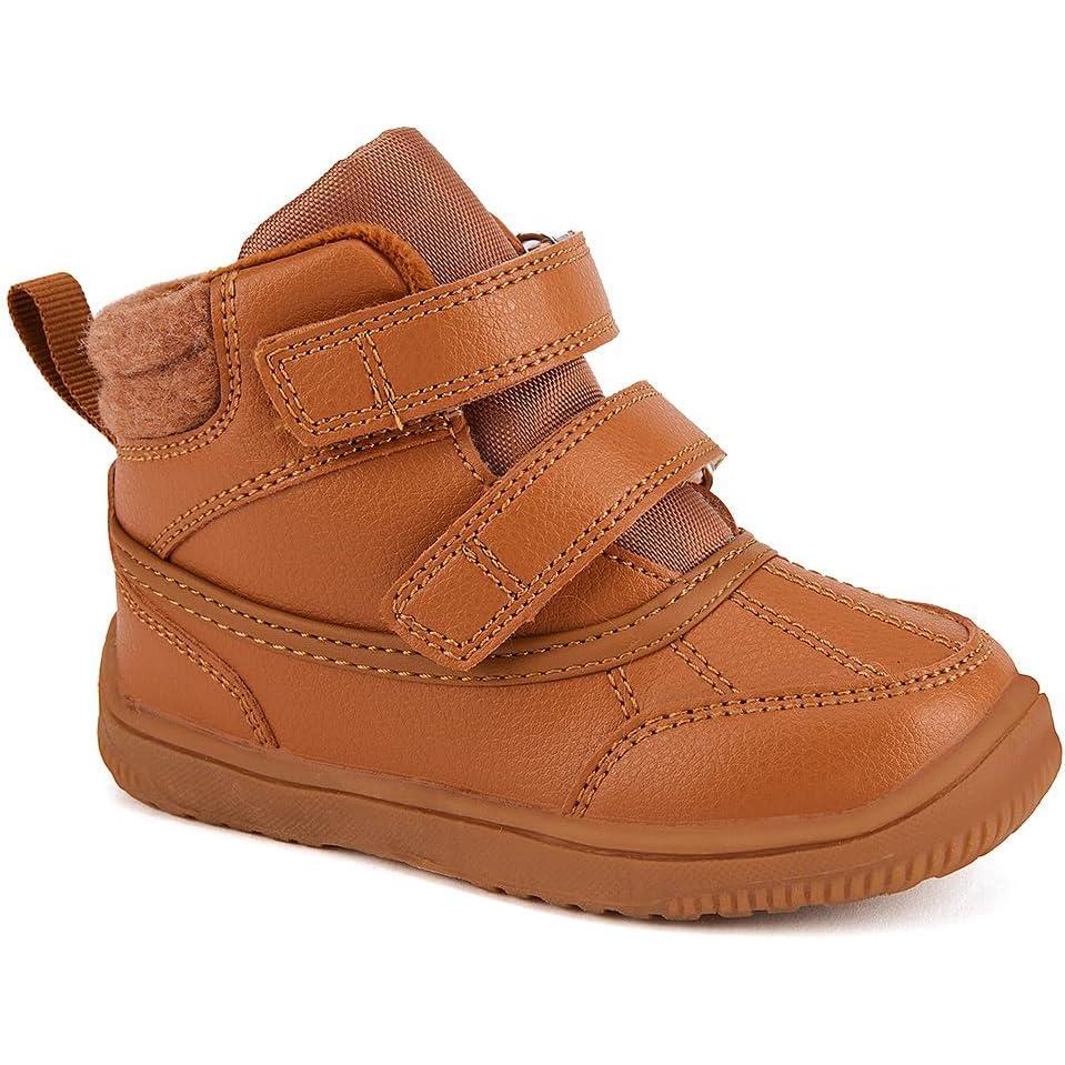 imageBMCiTYBM Toddler Snow Boots Boys Girls Winter Waterproof Shoes Cold Weather OutdoorBrown