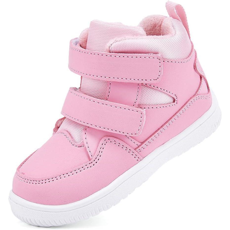 imageBMCiTYBM Toddler Snow Boots Boys Girls Winter Waterproof Shoes Cold Weather OutdoorDark Pink